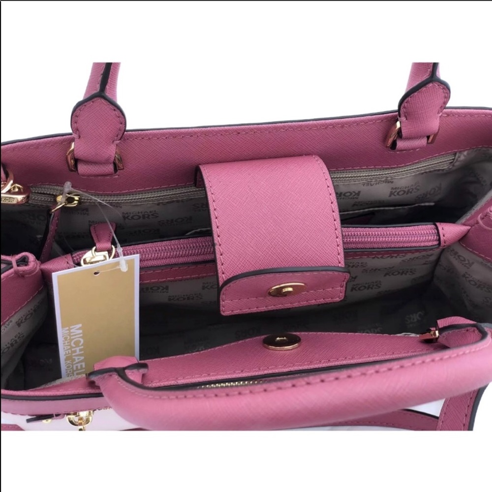 Gaby’sBags👜💕-Michael Kors MD Satchel Bag Pink - Picture 4 of 8